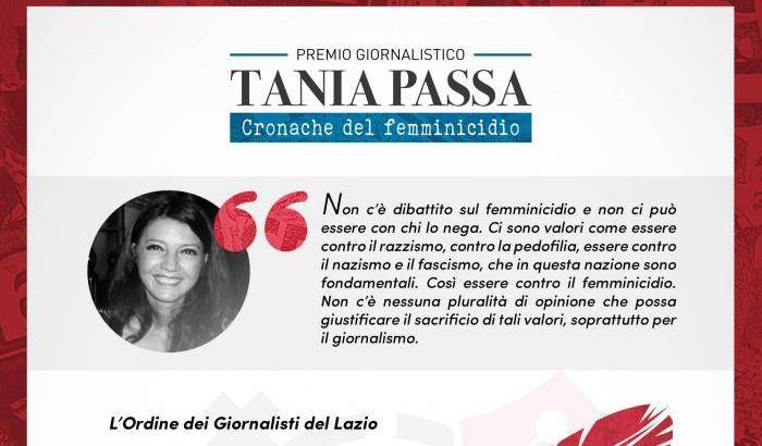 Un concorso sul femminicidio intitolato a Tania Passa